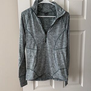 Eddie Bauer Women's Green Quarter-Zip Sweatshirt